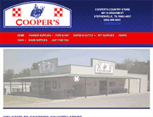 Tablet Screenshot of cooperscountrystore.com